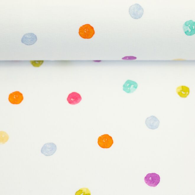 Jersey Flowerpop Confetti Dots white
