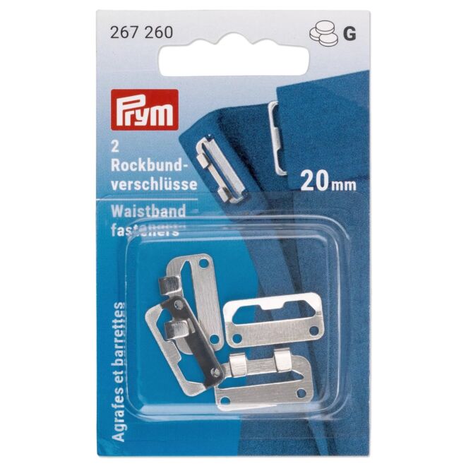 Prym skirt waistband fastener 20mm
