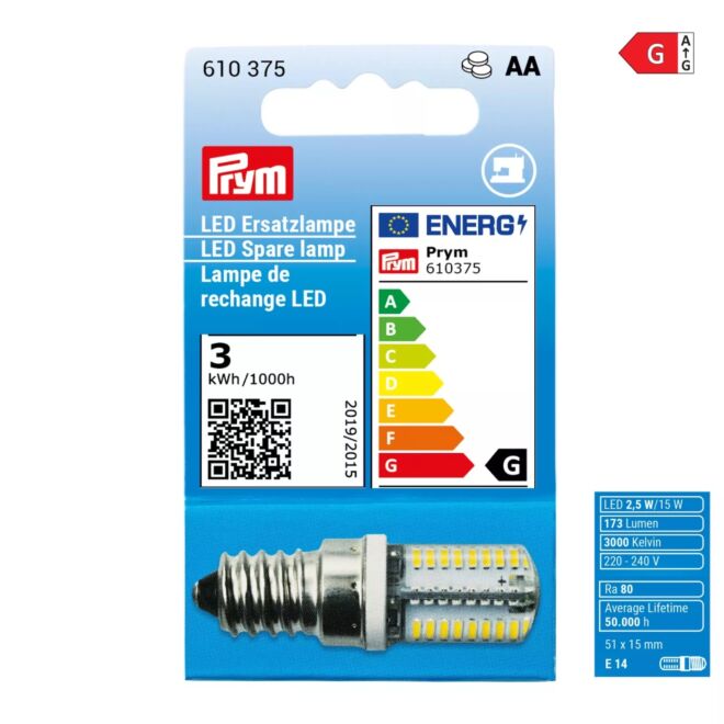 Prym LED replacement lamp for sewing machines screw thread