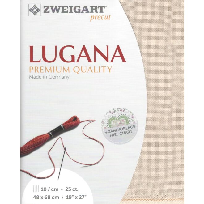 Zweigart Precut Lugana / 253 beige