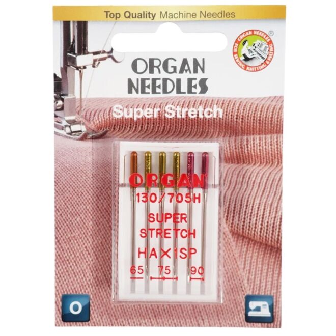 Organ Nähmaschinennadeln "Super Stretch 65-90" (6er Blister Pack)