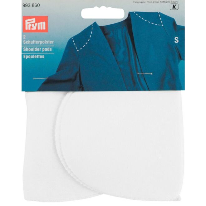 Prym shoulder pad "half moon" S, white