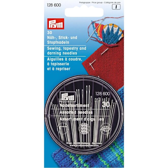 Sewing, embroidery and darning needle assortment (30 pieces)