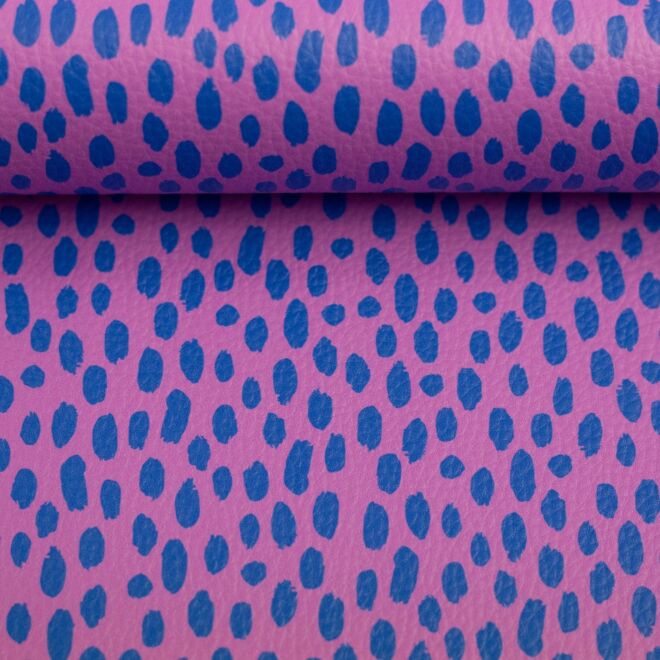 Faux leather Brush & Wild pink/blue