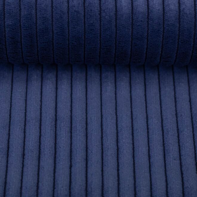 Corduroy velvet "Wanja" dark blue