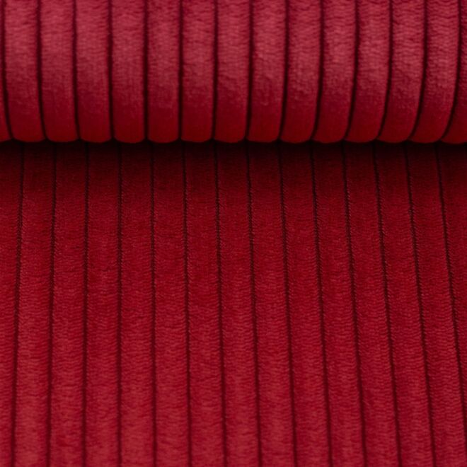 Corduroy velvet "Wanja" dark red
