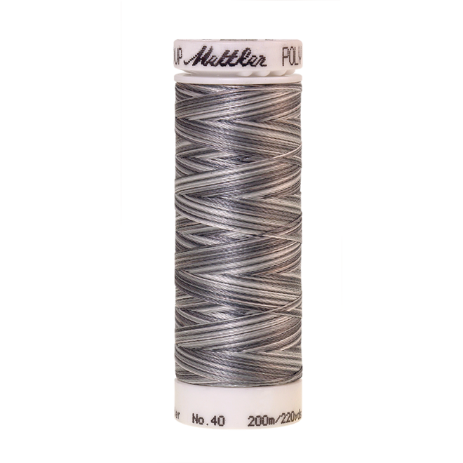 Amann Mettler Poly Sheen Multi, 200m Spule in Overcast Greys  Die Multifarben harmonieren perfekt mit dem unifarbenen Poly Sheen