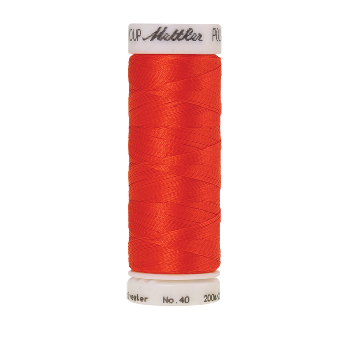 Amann Mettler Poly Sheen Fox Fire glänzt durch den trilobalen Fadenquerschnitt besonders schön. Zum Sticken, Quilten, Nähen. 200m Spule