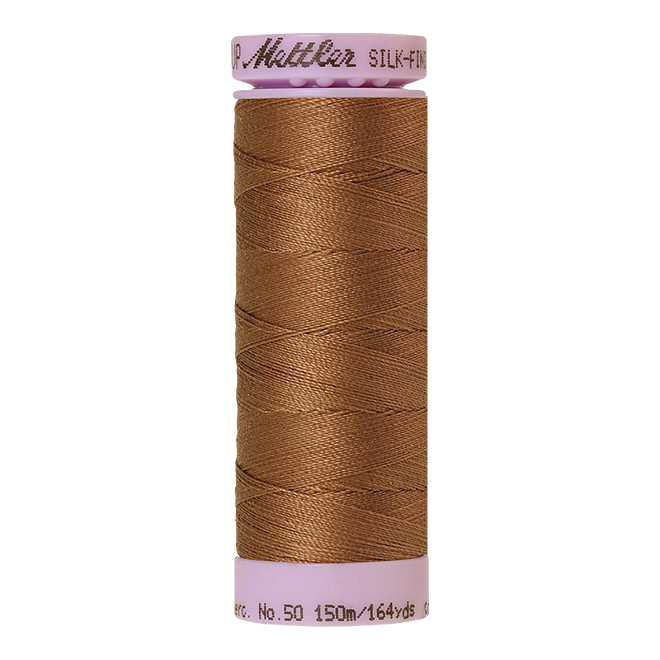 Silk-Finish Cotton 50, 150m - Hazelnut: Reines Baumwollgarn aus 100% langstapliger, ägyptischer Baumwollte von Amann Mettler