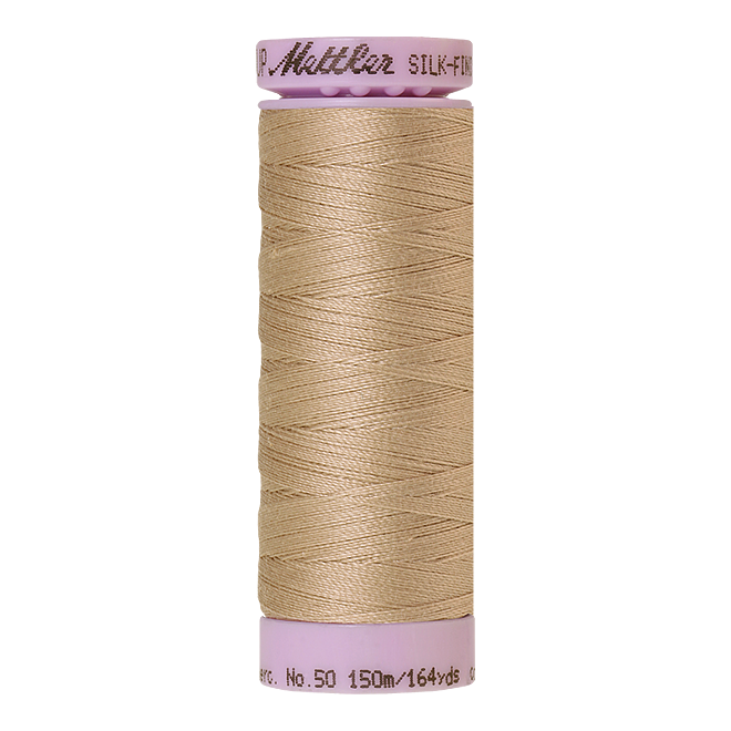 Silk-Finish Cotton 50, 150m - Straw: Reines Baumwollgarn aus 100% langstapliger, ägyptischer Baumwollte von Amann Mettler