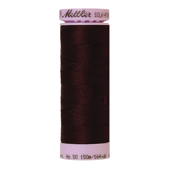 Silk-Finish Cotton 50, 150m - Mahogany: Reines Baumwollgarn aus 100% langstapliger, ägyptischer Baumwollte von Amann Mettler