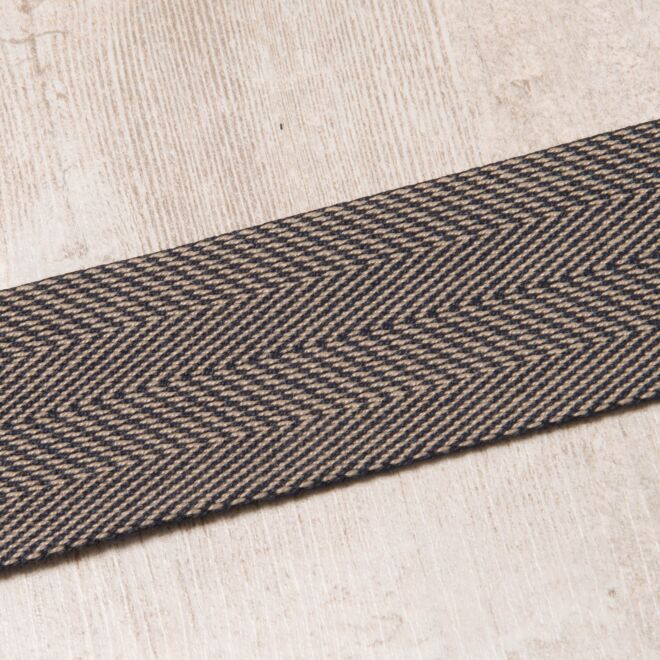 40mm Gurtband "Bonnie" Fischgrät nachtblau