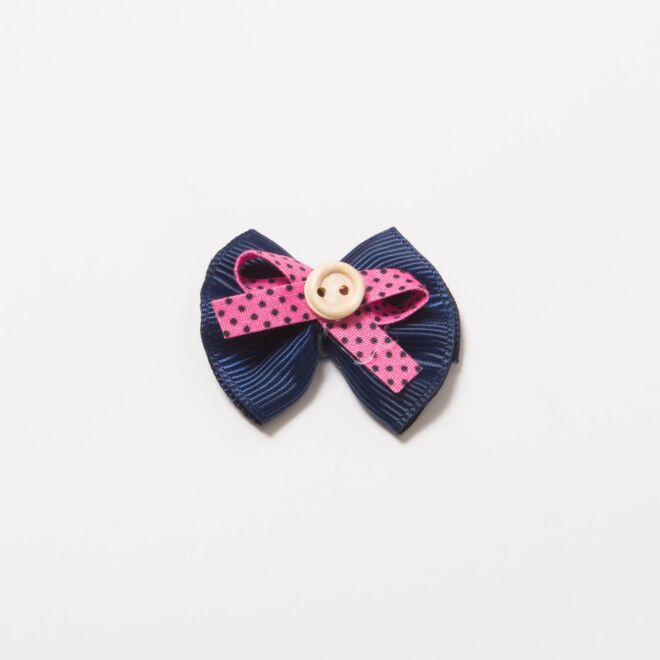 Grosgrain-Schleife Double 4cm navy