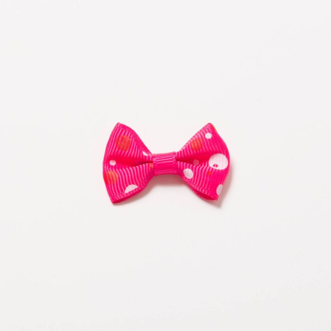 Grosgrain-Schleife Multi 4cm Bubbles pink-rot-weiß