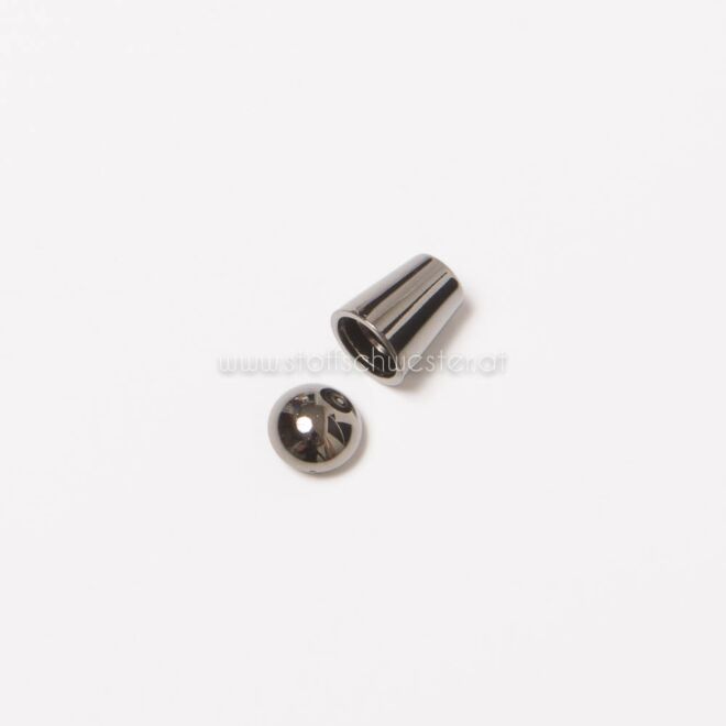 5mm Kordelende "Zylinder" anthrazit