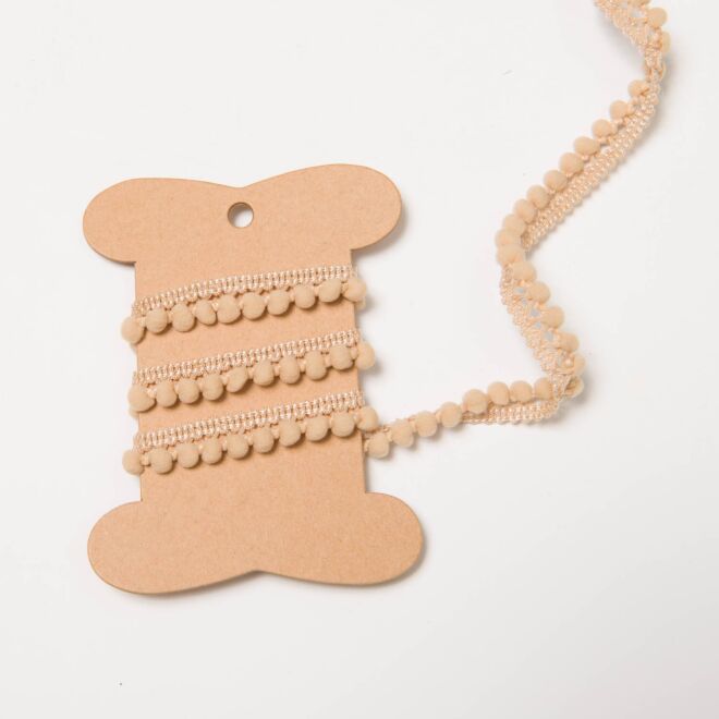 10mm Bommelborte beige