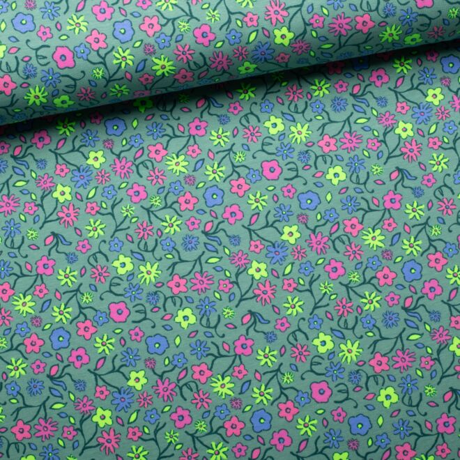 Jersey Neon Flowers green