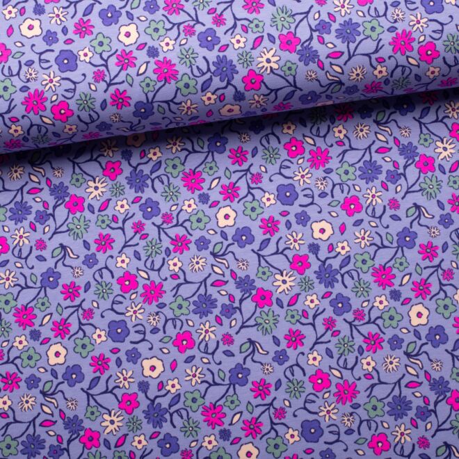 Jersey Neon Flowers lavender