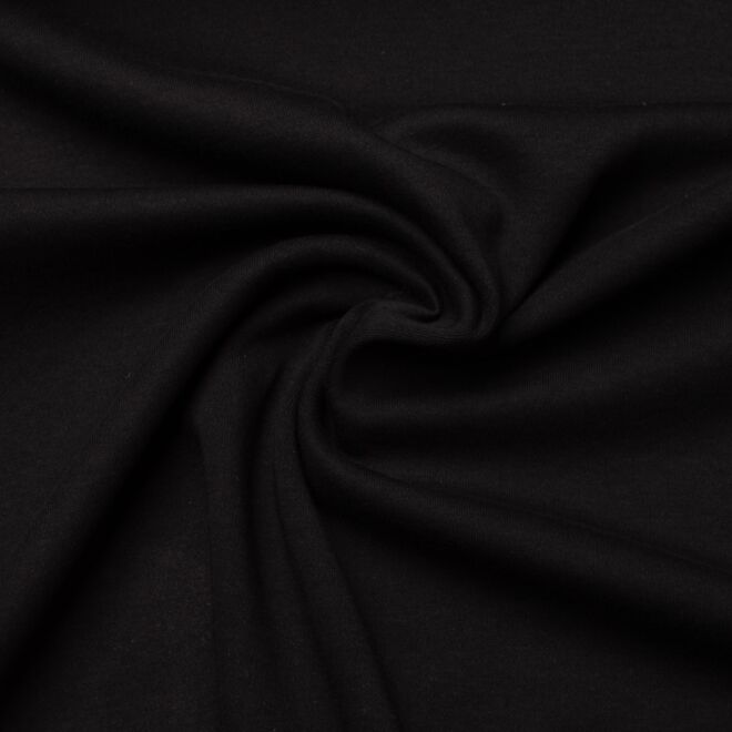 Organic interlock jersey "Loro" black