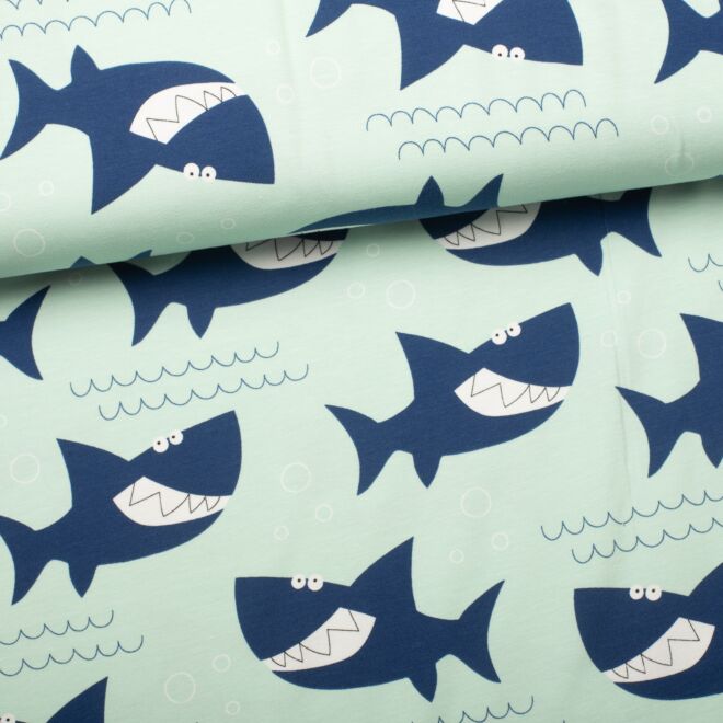Cotton jersey Sharky mint
