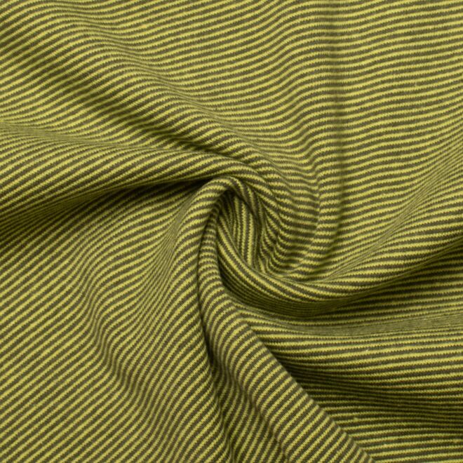 Striped cuffs lime/olive green