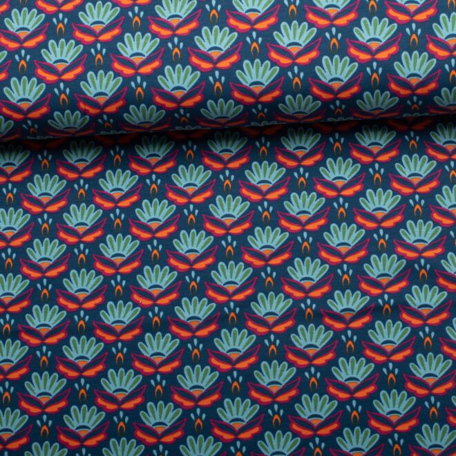 Cotton jersey Lotuszauber petrol