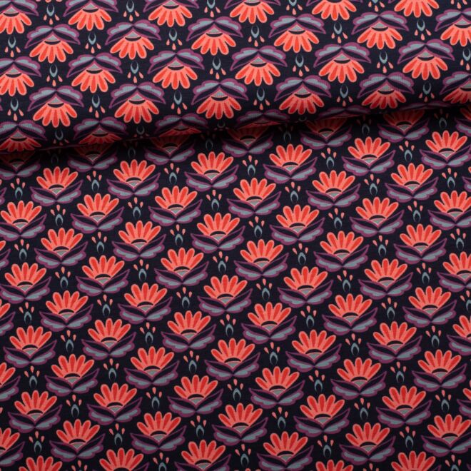 Cotton jersey Lotuszauber eggplant