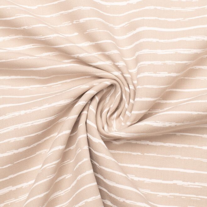 Baumwollwebware Mini Stripes sand