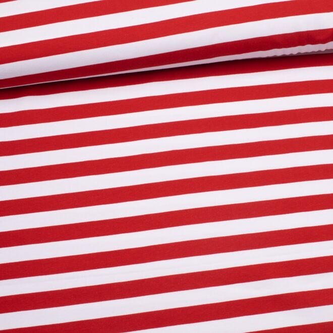 Jersey Stripe "Sailor" red/white