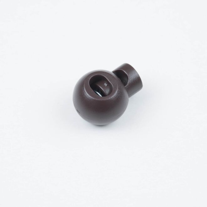 4mm Kordelstopper rund dunkelbraun