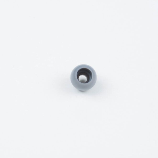 3mm Kordelende rund grau