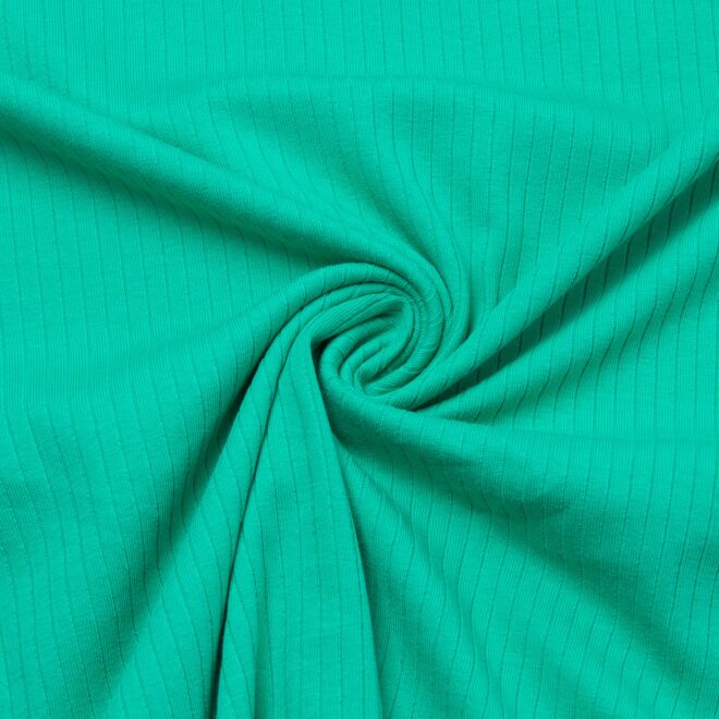 *SALE* Ripp-Jersey "Lynn" türkisgrün