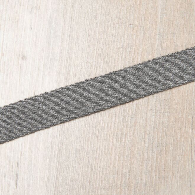 30mm Gurtband "Bonnie" Uni grau-meliert 