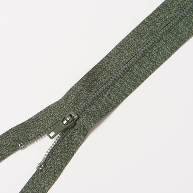 Hosenzipp, 4mm, khaki, unteilbar