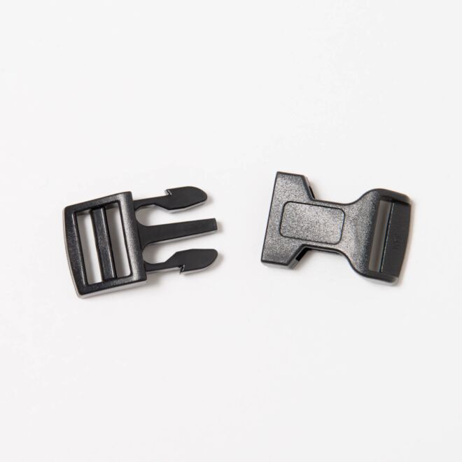15mm Steckschnalle "gebogen" schwarz