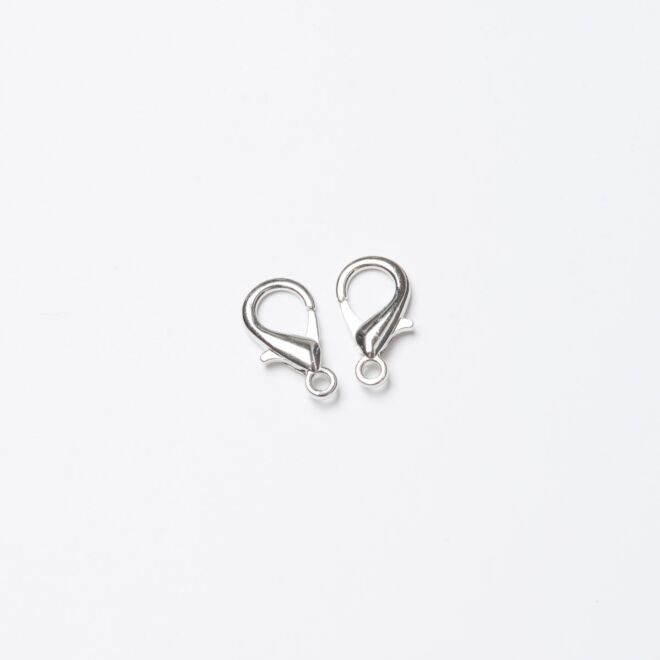 2,5mm Karabinerhaken silber (2 Stück)