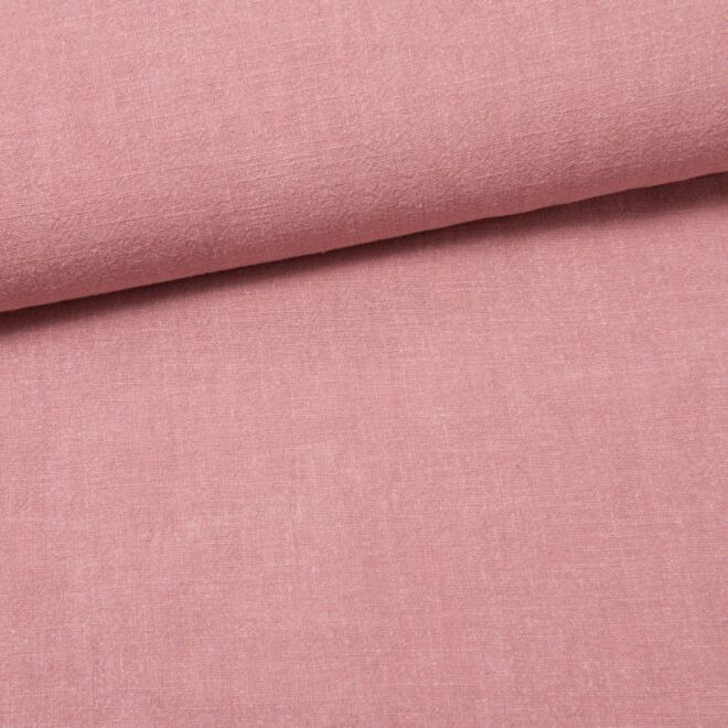 Stonewashed linen dusky pink