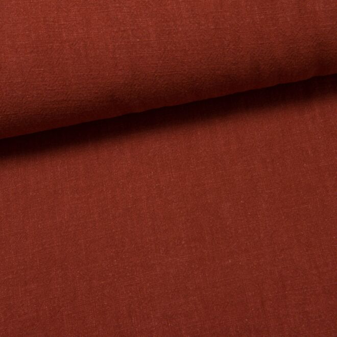 Stonewashed linen terra
