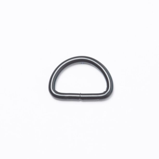 20mm D-Ring/Halbring schwarz