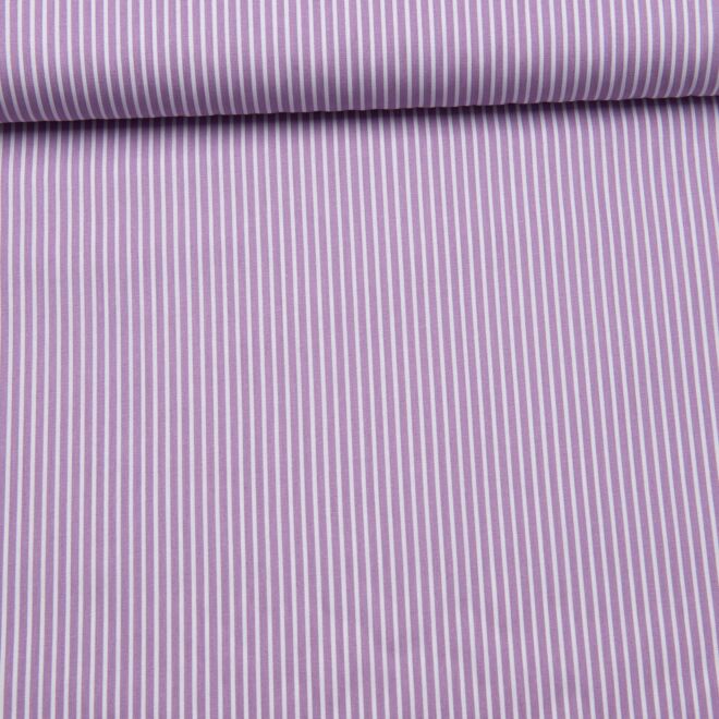 Woven fabric stripes purple/white