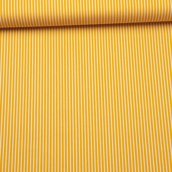 Woven fabric stripes yellow/white
