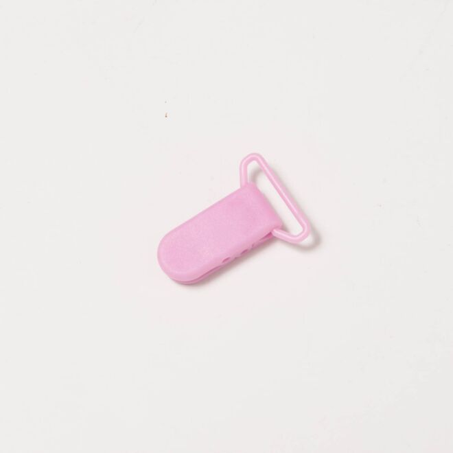 Schnuller Clip Kunststoff weiß