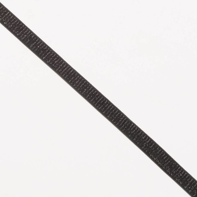10mm Glitzergummi schwarz/schwarz
