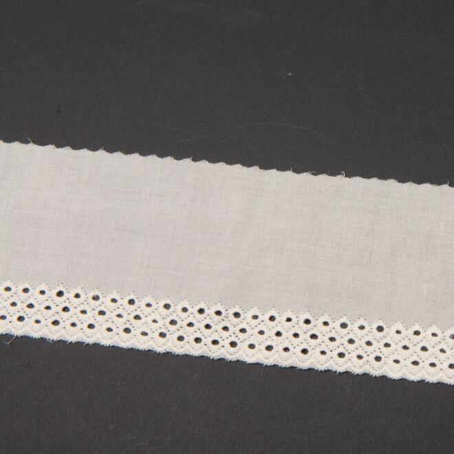 75mm Baumwollspitze Triplekreise creme