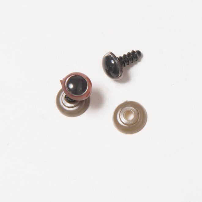 11mm Kunststoff-Sicherheitsaugen braun