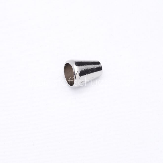 6mm Kordelende "Kegel" silber