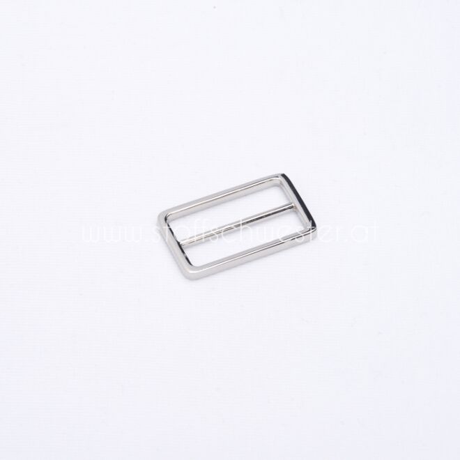 25mm Schieber eckig "Premium" silber 