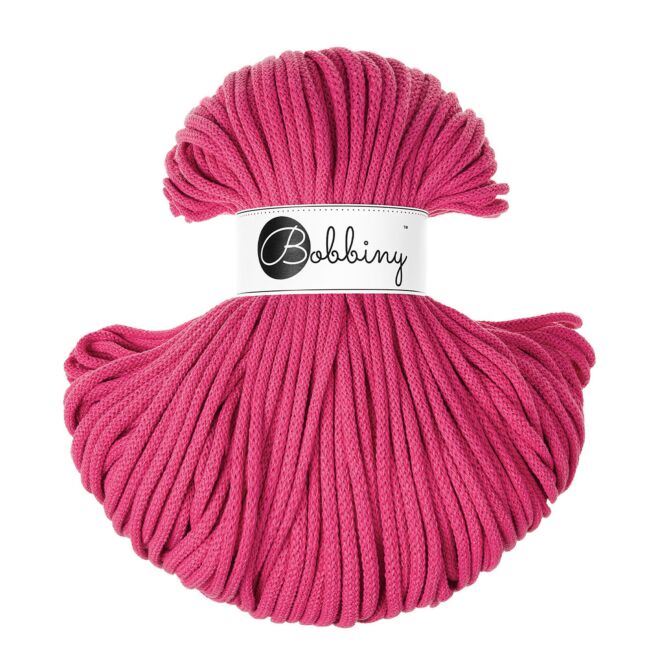 Bobbiny 5mm braided cord Dopamine Pink (100m)