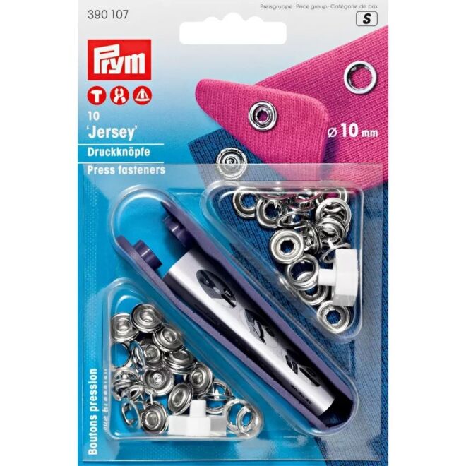 Stoffschwesters Prym Jersey Druckknöpfe silber
