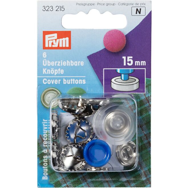 Prym overlay buttons 19mm silver